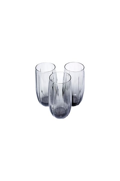 Paşabahçe 420415 - Set of 6 Gray Colored Linka Soft Drink Glasses