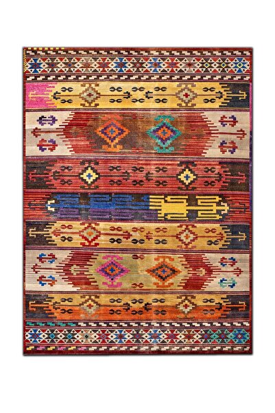 Rugs Modern Halı Мира 1245 Етнически многоцветен килим с антична и винтидж ви...