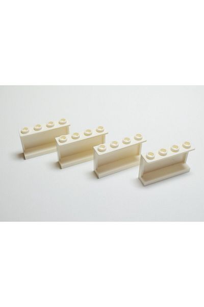 LEGO Original Custom Moc Accessory Creator Panel 1 X 4 X 2 Brick Wall White 4 Pieces Will Be Sent