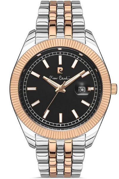 Pierre Cardin 800701 ساعة يد رجالية بسلك فولاذي F04 مقاومة للماء بطول 30 مترًا