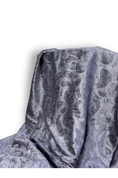 PLUSH STUDIO Zp Kadife Peluş Kumaş Ithal Ince 100x150cm Gri Desen Tekstil, Koltuk Kumaşı, Ev Tekstili