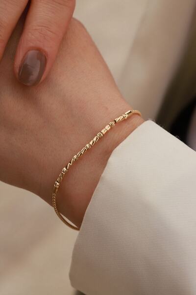 Aydın Kuyumculuk 14 Ayar Altın Dorika Toplu Bileklik Agblk476