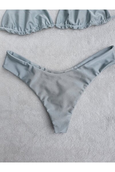 Meot Buz Beyazı Üçgen Tanga Bikini