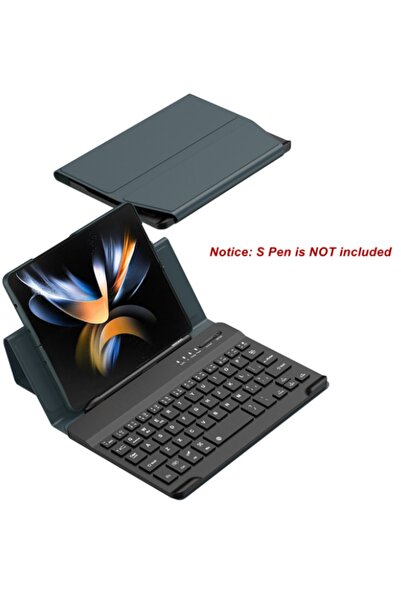 Fogy Galaxy Z Fold 3/4/5/6 Için Manyetik Standlı Bluetooth Klavye Keyboard Set