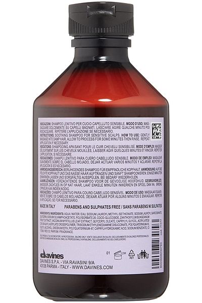 Davines Naturaltech ™   Calming Vegan Shampoo - Sensitivity Relief 250ml 71262 8004608256519