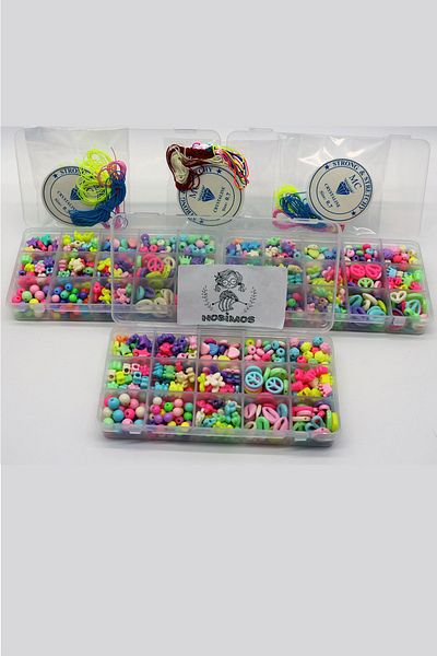 Hobimos Hobby Children's Jewelry Making Set-4 - Three Boxed Beaded Bracelet Making Set