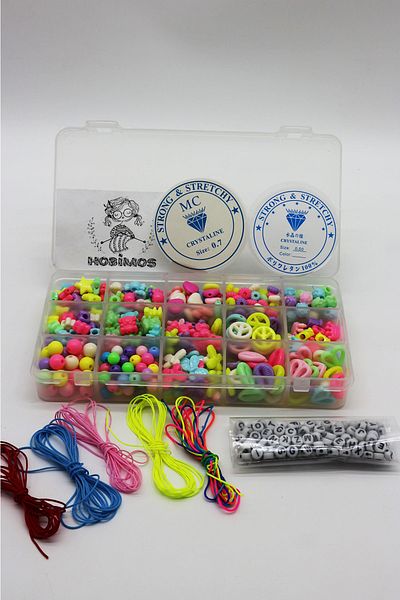 Hobimos Hobby Children's Jewelry Making Set - 2 - Beaded Bracelet Making Set
