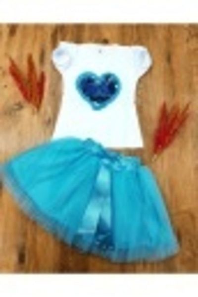 NOBLE STORE Tricou pentru fete Fusta Costum Spectacol Sărbătoare 23 aprilie 5