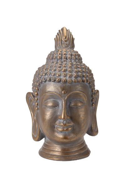 BOYNER EVDE Dekoratif Biblo Altın Buda Kafası