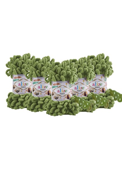 Alize Puffy "5 Pieces" 485 Πλεκτά Νήματα Χειροποίητης Πλέξης σε Πράσινο Χρώμα...