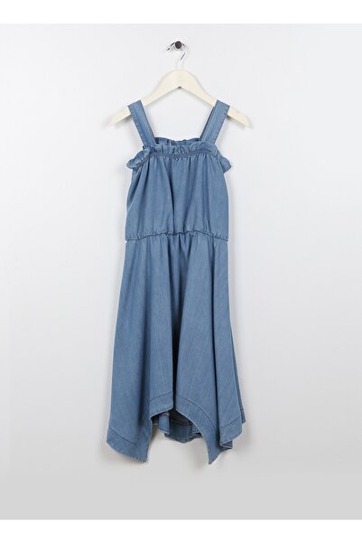 Lee Cooper Ίσιο μπλε ναυτικό γυναικείο φόρεμα midi 232 Lcg 144002 Elsa Denim