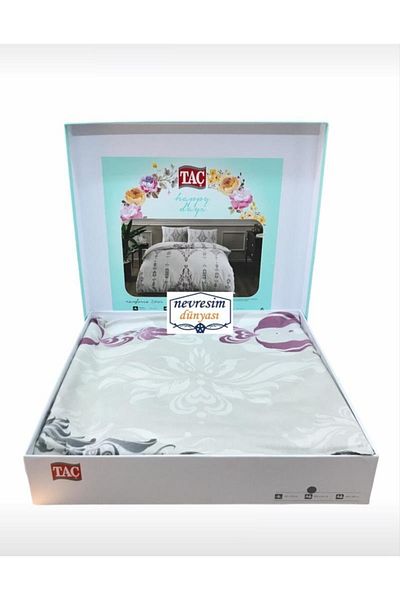 Taç Happy Days Ranforce - Single Zahara Claret Red Duvet Cover Set