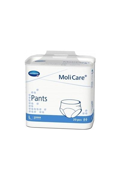 MOLICARE Blue Large Size Absorbent Panties - 6 Drops, 80 Pieces - Tybd04
