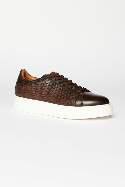 ALTINYILDIZ CLASSICS Erkek Kahverengi %100 Deri Sneaker Ayakkabı