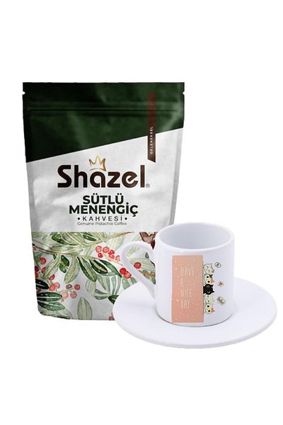 Shazel Menengic Coffee with Milk 200 Gr+ Hello Cats Turkish Coffee Cup