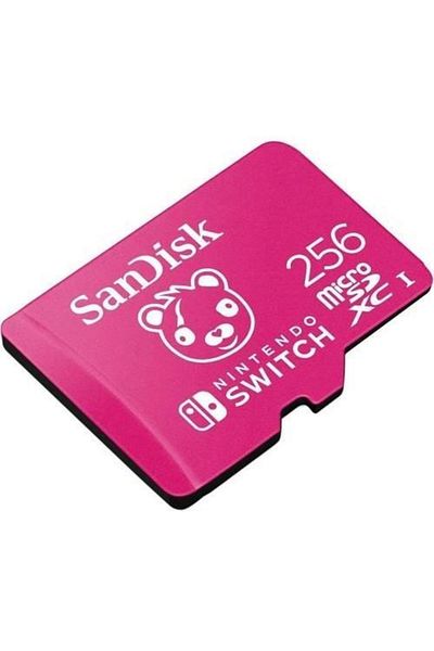 SanDisk نينتندو سويتش 256 جيجابايت Microsdxc - 100 ميجابايت/ثانية بطاقة ذاكرة فورتنايت Sdsqxao-256g-gn6zg