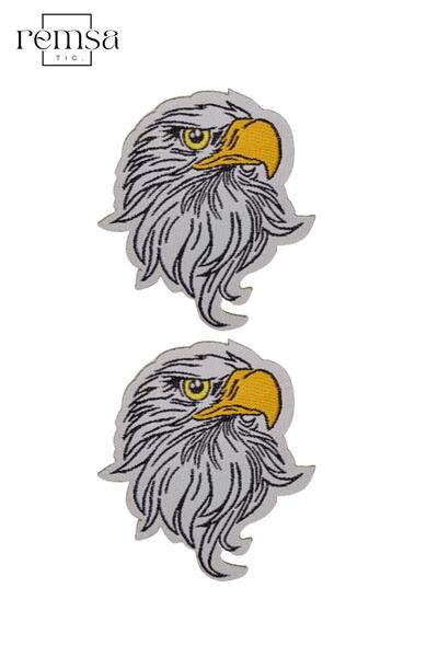 REMSATİC معطف حديدي - رقعة - رقعة - نموذج النسر المروحة (2 قطعة) (5 سم × 6 سم)