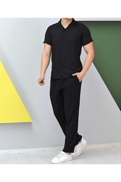 LilaDream Special Design Linen Trousers Shirt Set