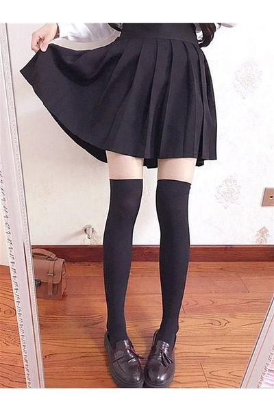 Planet Butik Black Knee Socks