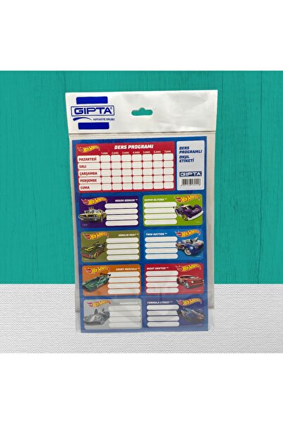 Gıpta Okul Etiketi H.wheels Ders Prog.16x24 3yp