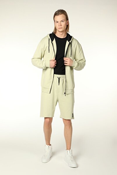 defys Чоловічий худі з капюшоном на блискавці Oversize світло-зелений