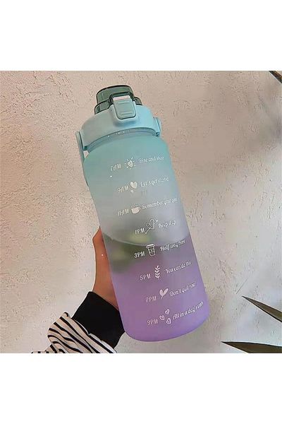 OSMEY 2l Tritan Blue Sports Water Bottle - Bpa Free Sticker