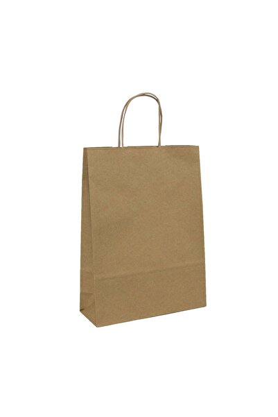 Matbaagraf Pungă de hârtie kraft 10 bucăți mâner elicoidal 32 X 12 X 41