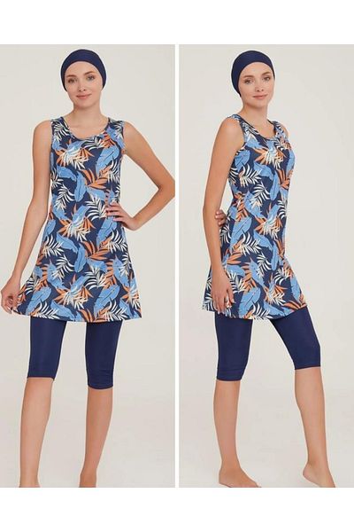 ROZAMAY Digital Pattern Hijab Pool Swimsuit