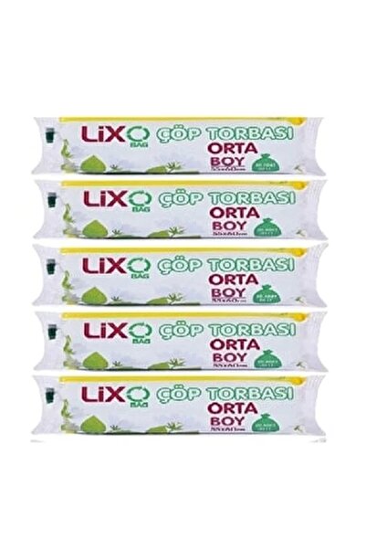 LİXOBAG أكياس قمامة ليكسو متوسطة الحجم 55x60 5 قطع