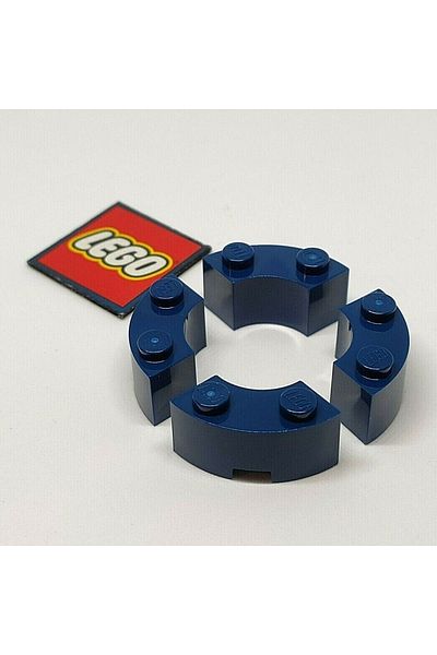 LEGO Original Custom Moc Creator Brick Round 2 X 2 Quarter Round Brick Navy Blue 4 Pieces Will Be Sent