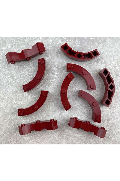 LEGO Original Custom Moc Creator Brick Round 4 X 4 Quarter Round Brick Claret Red 4 Pieces Will Be Sent