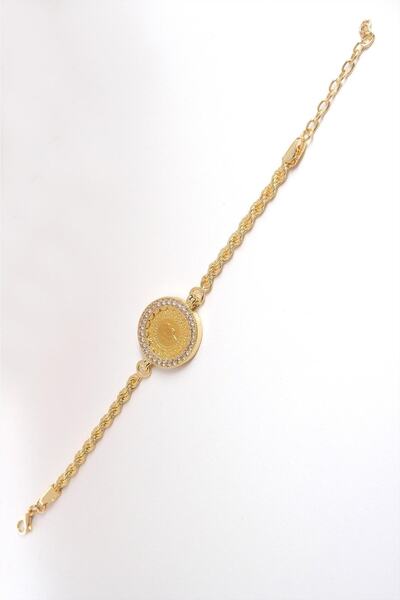 aytekgold 22 Ayar Çeyrekli Halat Bileklik