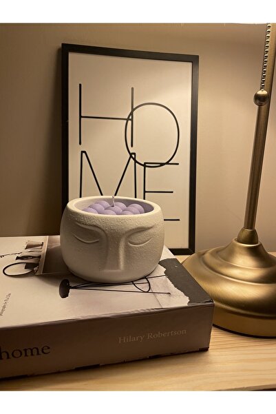 KUMS DESIGN Dekoratif Face Vazo&bubble Soya Mum Set