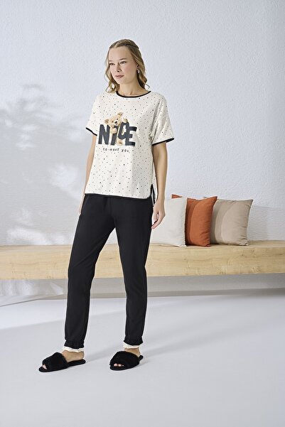 Sevim 14546 Baskılı Pijama Takım