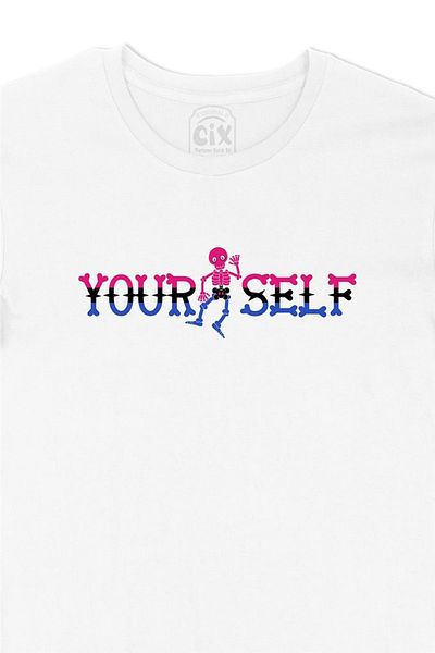 Cix Λευκό T-Shirt με σκελετούς
