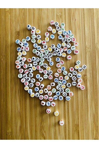 Öztürk Plastična perla sa slovom. 25 grama. Približno: 165 komada.