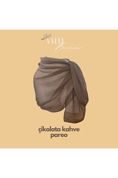 Valle Fashion Καφέ σιφόν παρεό