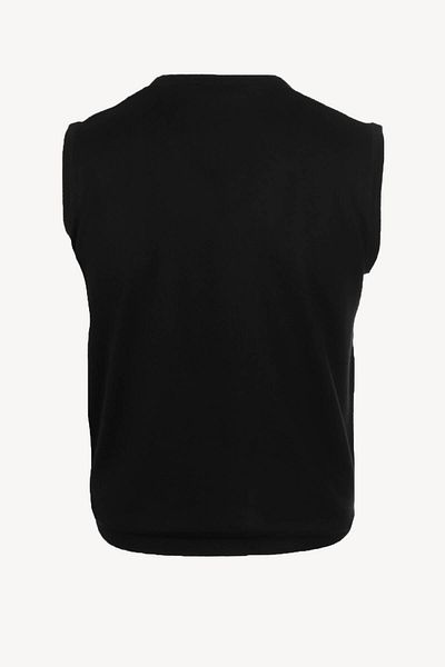 Ysf Men's Black V-Neck Classic Knitwear Sweater