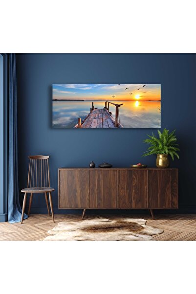CANVASUM Deniz Ve Gün Batımı Manzaralı Kanvas Tablo D17