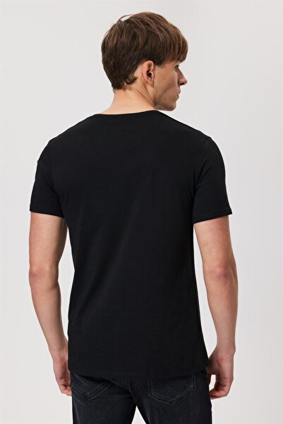 Lee Cooper Ανδρικό T-shirt μαύρο 232 Lcm 242045 Lee Ellery O Neck