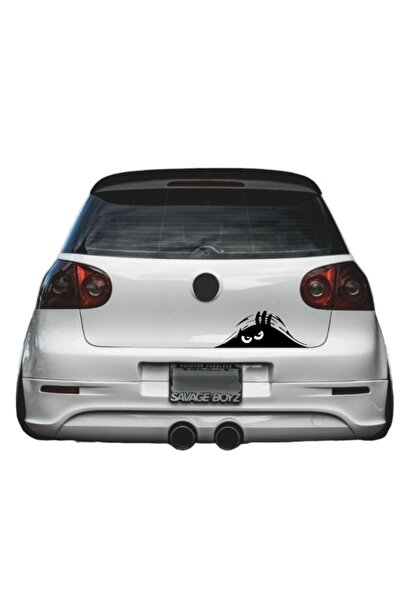 EYBA STİCKER Araba Araç Bagaj Kapağı Sinirli Surat Sticker Yapışkan