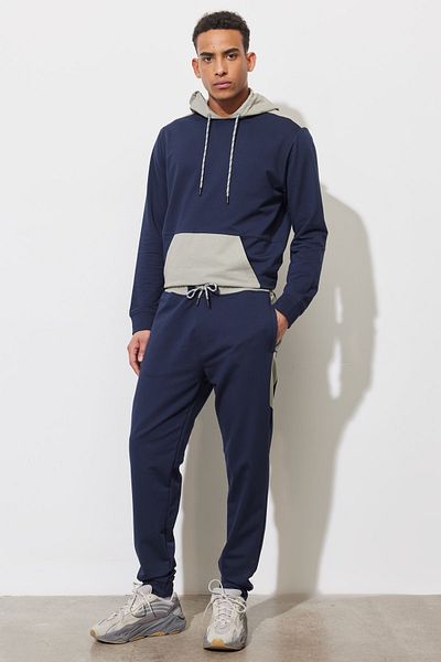 ALTINYILDIZ CLASSICS Ανδρικό φούτερ με κανονική κοπή σε μπλε Navy Standard Fit