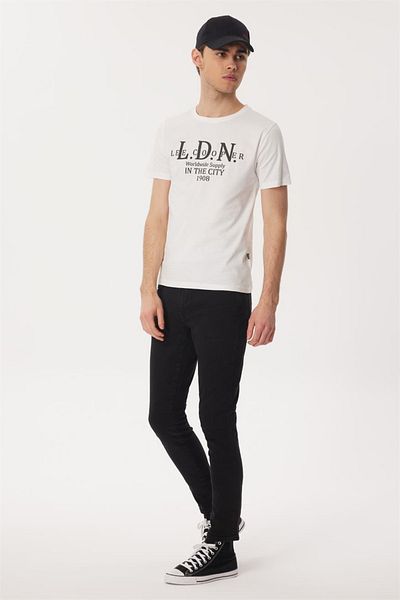 Lee Cooper Men's T-shirt White 232 Lcm 242045 Lee Ellery O Neck
