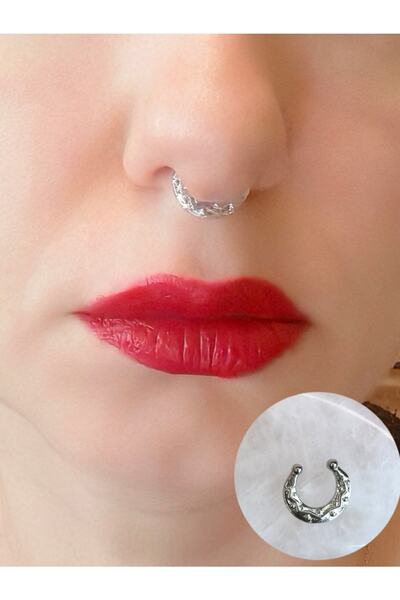 Bylin Sahte Septum /fake Septum/fake Piercing (sıkıştırma)-1 Adet