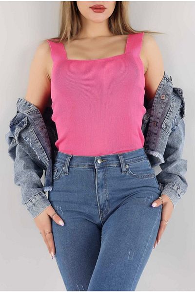 AYDOĞAN TEKSTİL Square Collar Lycra Polyelite Knitwear Undershirt