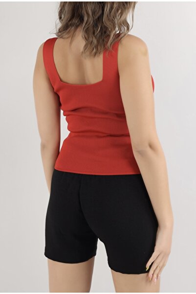 AYDOĞAN TEKSTİL Square Collar Lycra Polyelite Knitwear Undershirt