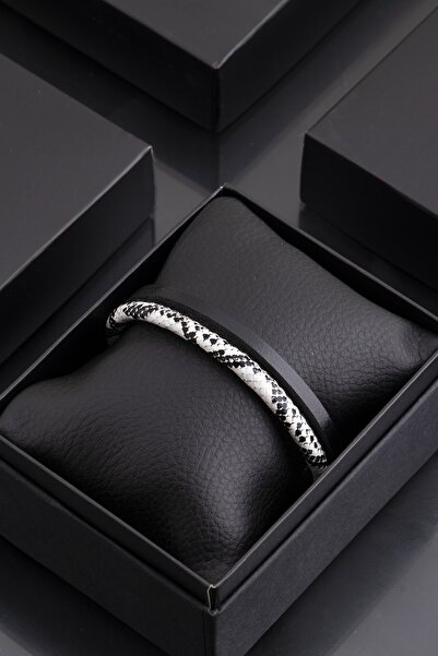 Sortie Aksesuar Genuine Leather Magnetic Men's Bracelet with Gift Box 051