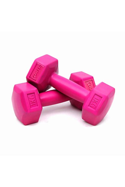 Plastic Coated 1 Kg X 2 Dumbbells Set