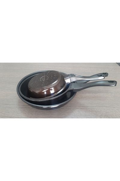 ThermoAD Set of 3 Pans 20-24-28 Cm Outer Copper Inner Black Color