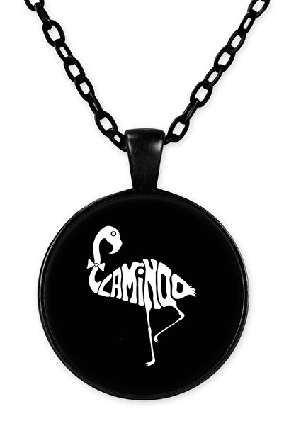 herotasarım قلادة سلسلة فلامينجو سوداء - Bll2649